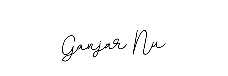 This is the best signature style for the Ganjar Nu name. Also you like these signature font (BallpointsItalic-DORy9). Mix name signature. Ganjar Nu signature style 11 images and pictures png