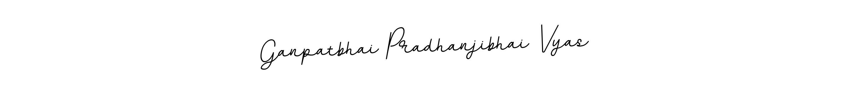 The best way (BallpointsItalic-DORy9) to make a short signature is to pick only two or three words in your name. The name Ganpatbhai Pradhanjibhai Vyas include a total of six letters. For converting this name. Ganpatbhai Pradhanjibhai Vyas signature style 11 images and pictures png