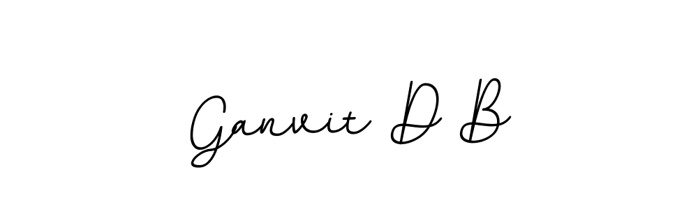 Create a beautiful signature design for name Ganvit D B. With this signature (BallpointsItalic-DORy9) fonts, you can make a handwritten signature for free. Ganvit D B signature style 11 images and pictures png