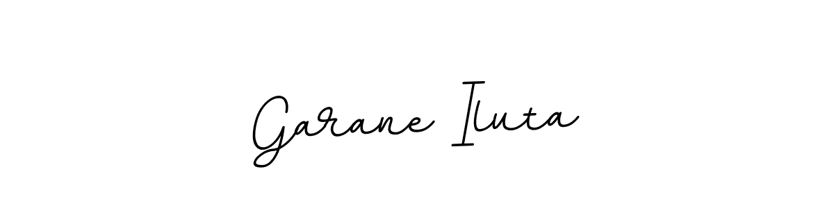 How to make Garane Iluta name signature. Use BallpointsItalic-DORy9 style for creating short signs online. This is the latest handwritten sign. Garane Iluta signature style 11 images and pictures png