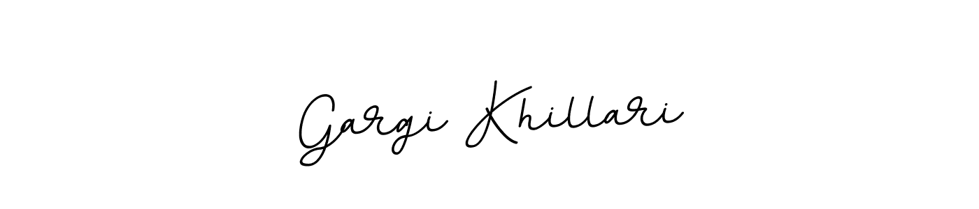 How to make Gargi Khillari name signature. Use BallpointsItalic-DORy9 style for creating short signs online. This is the latest handwritten sign. Gargi Khillari signature style 11 images and pictures png