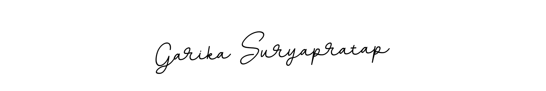 Create a beautiful signature design for name Garika Suryapratap. With this signature (BallpointsItalic-DORy9) fonts, you can make a handwritten signature for free. Garika Suryapratap signature style 11 images and pictures png