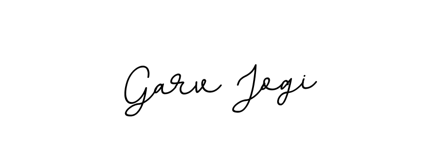 How to make Garv Jogi name signature. Use BallpointsItalic-DORy9 style for creating short signs online. This is the latest handwritten sign. Garv Jogi signature style 11 images and pictures png