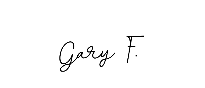 Create a beautiful signature design for name Gary F.. With this signature (BallpointsItalic-DORy9) fonts, you can make a handwritten signature for free. Gary F. signature style 11 images and pictures png