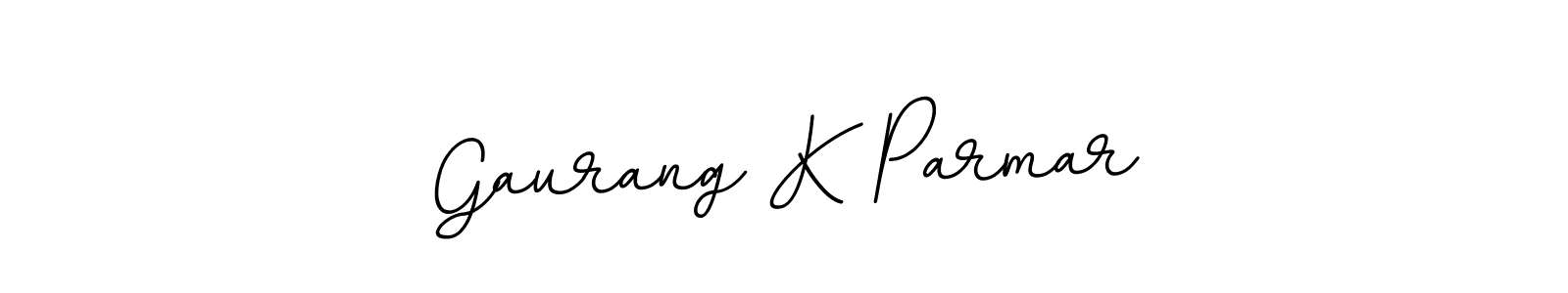 How to make Gaurang K Parmar name signature. Use BallpointsItalic-DORy9 style for creating short signs online. This is the latest handwritten sign. Gaurang K Parmar signature style 11 images and pictures png