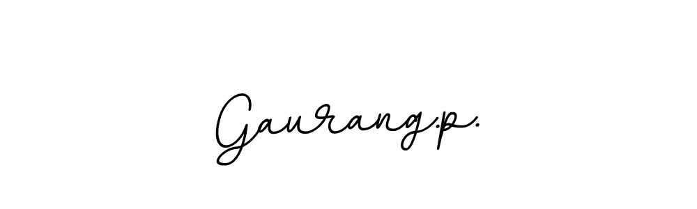 Design your own signature with our free online signature maker. With this signature software, you can create a handwritten (BallpointsItalic-DORy9) signature for name Gaurang.p.. Gaurang.p. signature style 11 images and pictures png