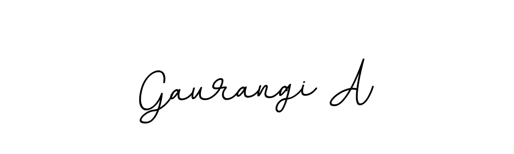 How to make Gaurangi A name signature. Use BallpointsItalic-DORy9 style for creating short signs online. This is the latest handwritten sign. Gaurangi A signature style 11 images and pictures png