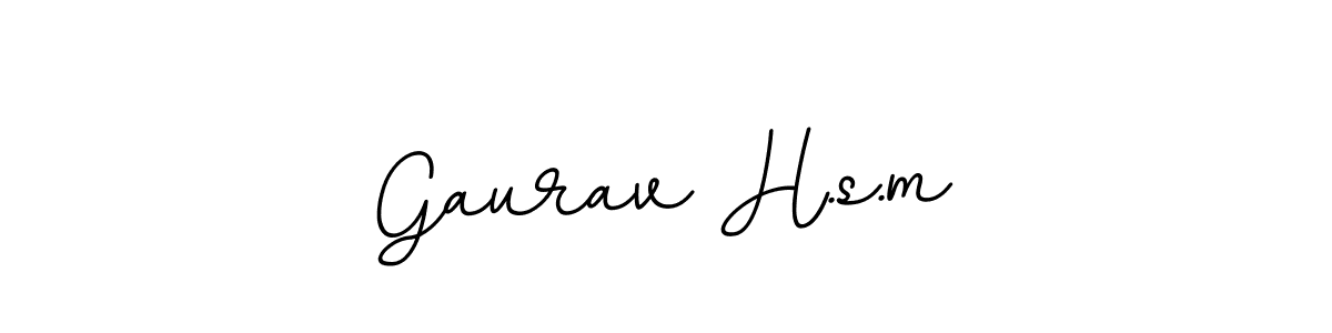 How to make Gaurav H.s.m name signature. Use BallpointsItalic-DORy9 style for creating short signs online. This is the latest handwritten sign. Gaurav H.s.m signature style 11 images and pictures png
