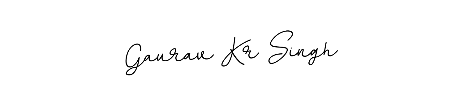 Gaurav Kr Singh stylish signature style. Best Handwritten Sign (BallpointsItalic-DORy9) for my name. Handwritten Signature Collection Ideas for my name Gaurav Kr Singh. Gaurav Kr Singh signature style 11 images and pictures png