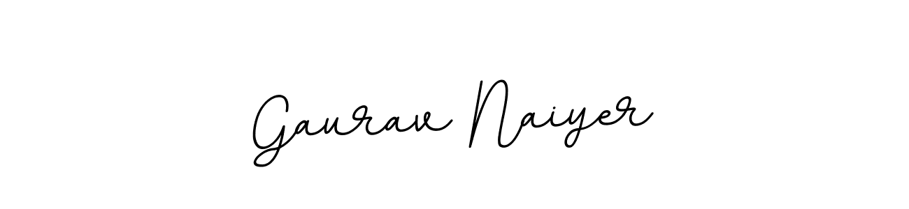 Make a beautiful signature design for name Gaurav Naiyer. With this signature (BallpointsItalic-DORy9) style, you can create a handwritten signature for free. Gaurav Naiyer signature style 11 images and pictures png