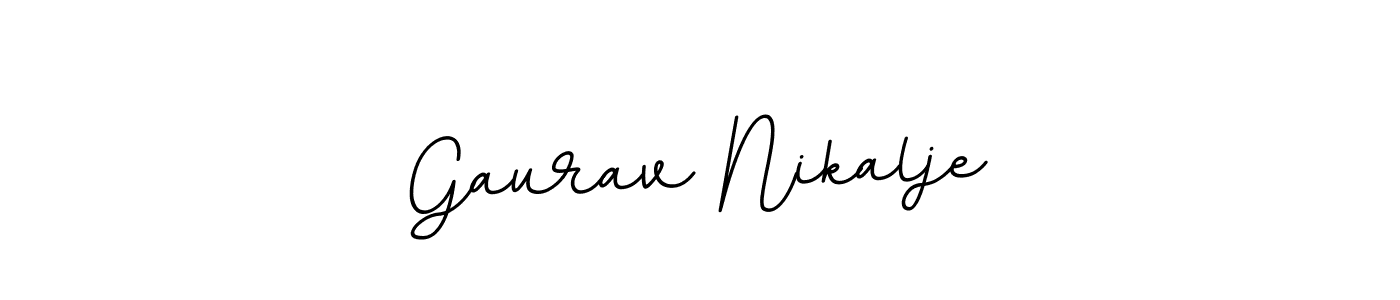 Make a beautiful signature design for name Gaurav Nikalje. With this signature (BallpointsItalic-DORy9) style, you can create a handwritten signature for free. Gaurav Nikalje signature style 11 images and pictures png
