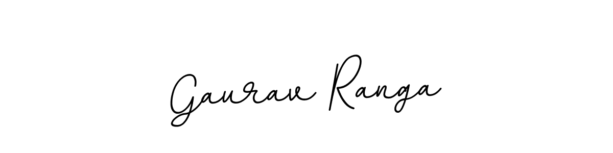 How to make Gaurav Ranga name signature. Use BallpointsItalic-DORy9 style for creating short signs online. This is the latest handwritten sign. Gaurav Ranga signature style 11 images and pictures png