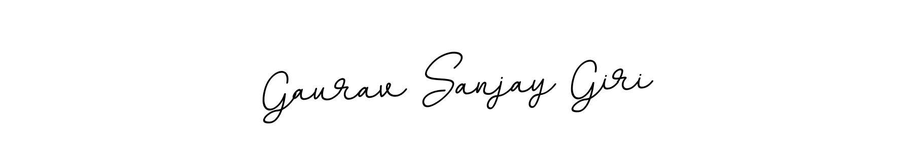 How to make Gaurav Sanjay Giri name signature. Use BallpointsItalic-DORy9 style for creating short signs online. This is the latest handwritten sign. Gaurav Sanjay Giri signature style 11 images and pictures png