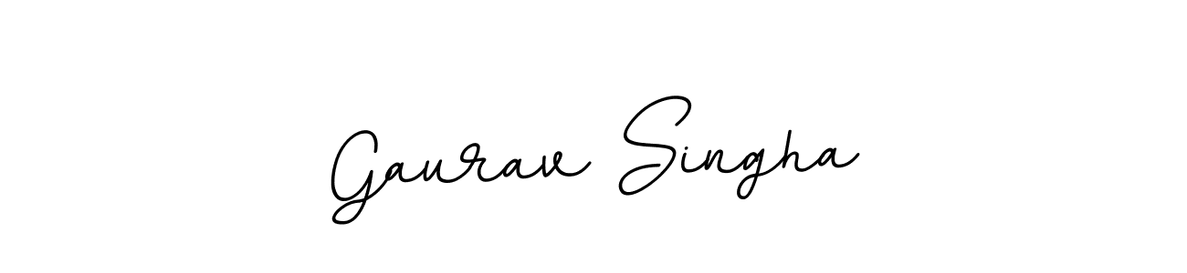 How to make Gaurav Singha name signature. Use BallpointsItalic-DORy9 style for creating short signs online. This is the latest handwritten sign. Gaurav Singha signature style 11 images and pictures png