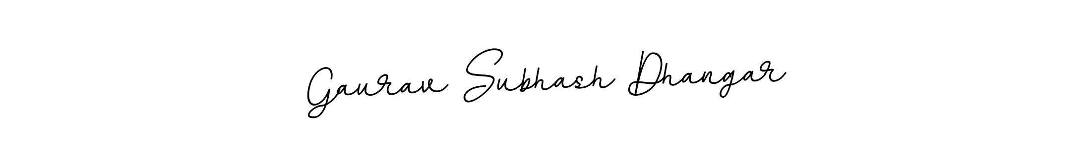 The best way (BallpointsItalic-DORy9) to make a short signature is to pick only two or three words in your name. The name Gaurav Subhash Dhangar include a total of six letters. For converting this name. Gaurav Subhash Dhangar signature style 11 images and pictures png