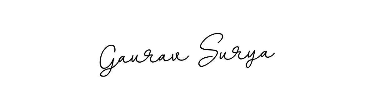 The best way (BallpointsItalic-DORy9) to make a short signature is to pick only two or three words in your name. The name Gaurav Surya include a total of six letters. For converting this name. Gaurav Surya signature style 11 images and pictures png