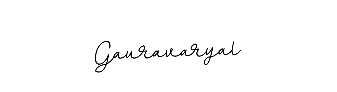 How to make Gauravaryal name signature. Use BallpointsItalic-DORy9 style for creating short signs online. This is the latest handwritten sign. Gauravaryal signature style 11 images and pictures png