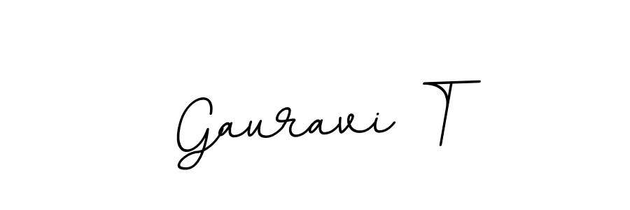 Make a beautiful signature design for name Gauravi T. With this signature (BallpointsItalic-DORy9) style, you can create a handwritten signature for free. Gauravi T signature style 11 images and pictures png
