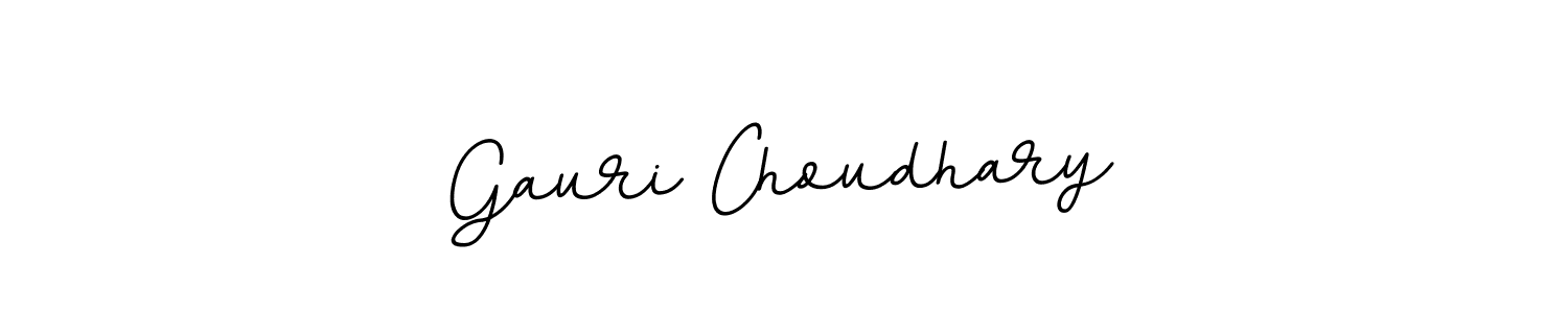 How to make Gauri Choudhary name signature. Use BallpointsItalic-DORy9 style for creating short signs online. This is the latest handwritten sign. Gauri Choudhary signature style 11 images and pictures png
