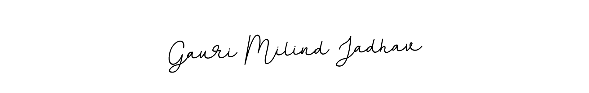 Use a signature maker to create a handwritten signature online. With this signature software, you can design (BallpointsItalic-DORy9) your own signature for name Gauri Milind Jadhav. Gauri Milind Jadhav signature style 11 images and pictures png