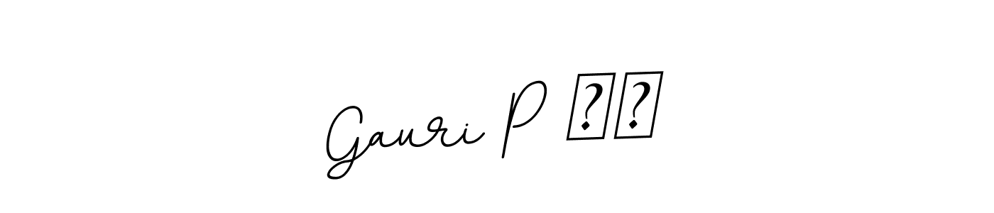 Gauri P ☺️ stylish signature style. Best Handwritten Sign (BallpointsItalic-DORy9) for my name. Handwritten Signature Collection Ideas for my name Gauri P ☺️. Gauri P ☺️ signature style 11 images and pictures png