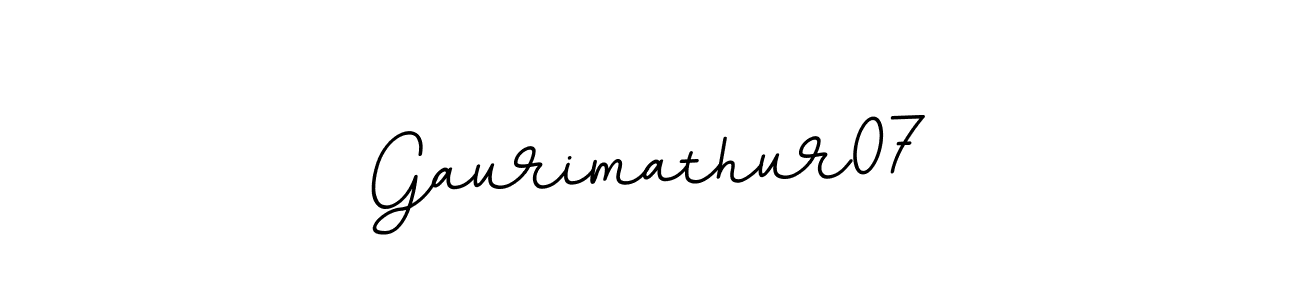 Design your own signature with our free online signature maker. With this signature software, you can create a handwritten (BallpointsItalic-DORy9) signature for name Gaurimathur07. Gaurimathur07 signature style 11 images and pictures png