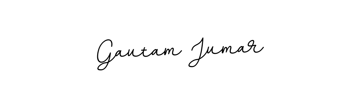 How to make Gautam Jumar name signature. Use BallpointsItalic-DORy9 style for creating short signs online. This is the latest handwritten sign. Gautam Jumar signature style 11 images and pictures png