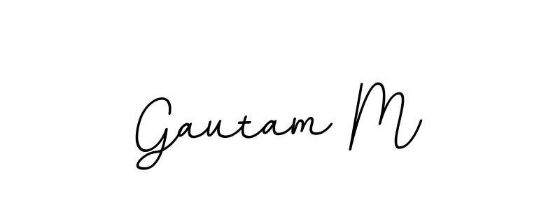 Make a beautiful signature design for name Gautam M. With this signature (BallpointsItalic-DORy9) style, you can create a handwritten signature for free. Gautam M signature style 11 images and pictures png