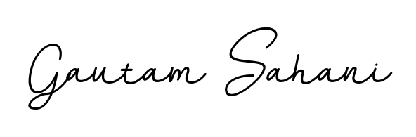 A classic penmanship look for Gautam Sahani. The BallpointsItalic-DORy9 font brings timeless elegance and confidence to every signed document. Gautam Sahani signature style 11 images and pictures png