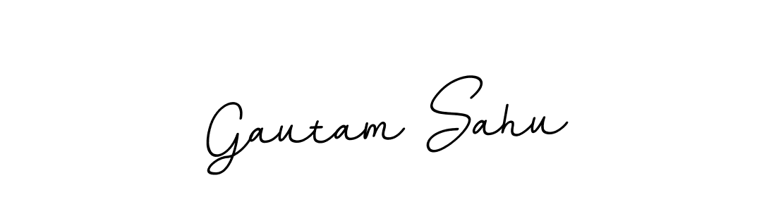 Create a beautiful signature design for name Gautam Sahu. With this signature (BallpointsItalic-DORy9) fonts, you can make a handwritten signature for free. Gautam Sahu signature style 11 images and pictures png