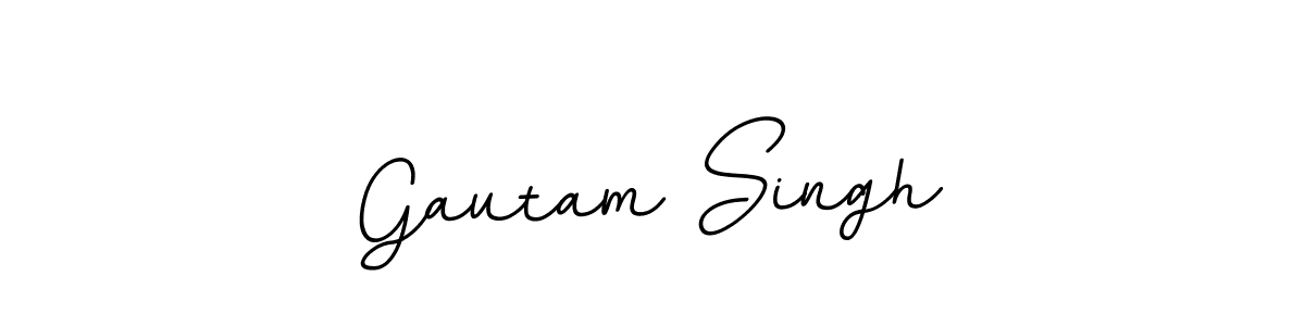 Use a signature maker to create a handwritten signature online. With this signature software, you can design (BallpointsItalic-DORy9) your own signature for name Gautam Singh. Gautam Singh signature style 11 images and pictures png