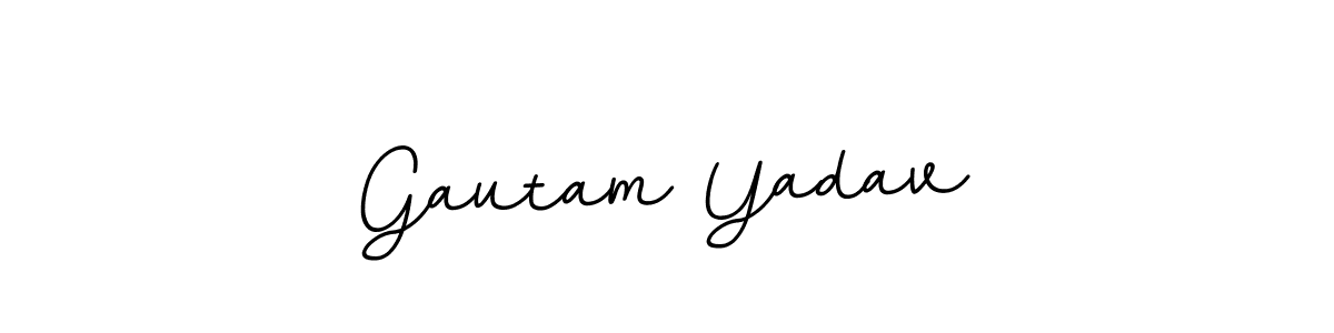 Make a beautiful signature design for name Gautam Yadav. With this signature (BallpointsItalic-DORy9) style, you can create a handwritten signature for free. Gautam Yadav signature style 11 images and pictures png