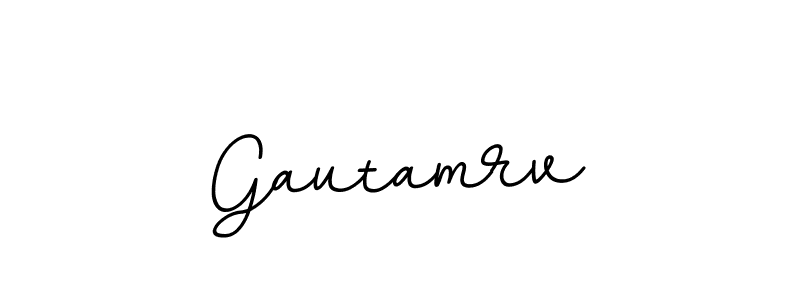 Make a beautiful signature design for name Gautamrv. With this signature (BallpointsItalic-DORy9) style, you can create a handwritten signature for free. Gautamrv signature style 11 images and pictures png