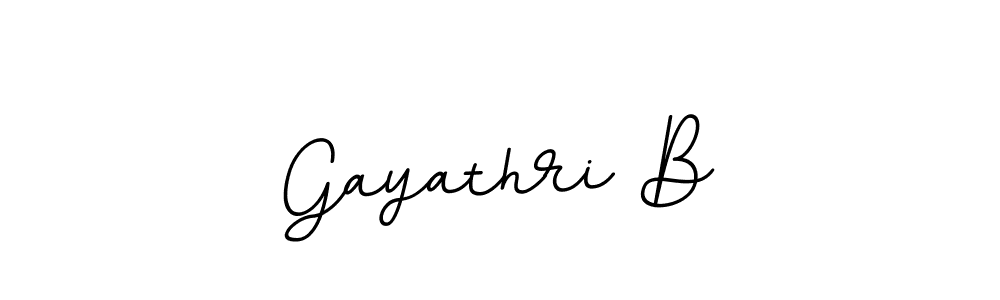 Use a signature maker to create a handwritten signature online. With this signature software, you can design (BallpointsItalic-DORy9) your own signature for name Gayathri B. Gayathri B signature style 11 images and pictures png