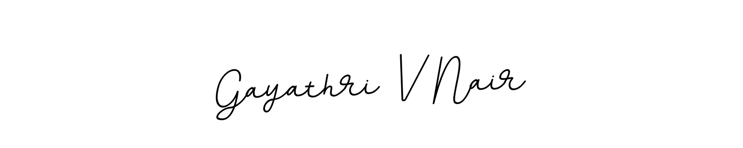 Use a signature maker to create a handwritten signature online. With this signature software, you can design (BallpointsItalic-DORy9) your own signature for name Gayathri V Nair. Gayathri V Nair signature style 11 images and pictures png
