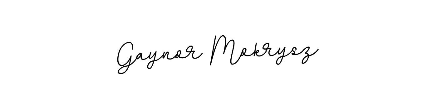 Gaynor Mokrysz stylish signature style. Best Handwritten Sign (BallpointsItalic-DORy9) for my name. Handwritten Signature Collection Ideas for my name Gaynor Mokrysz. Gaynor Mokrysz signature style 11 images and pictures png