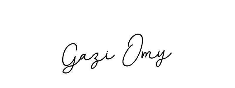 Design your own signature with our free online signature maker. With this signature software, you can create a handwritten (BallpointsItalic-DORy9) signature for name Gazi Omy. Gazi Omy signature style 11 images and pictures png