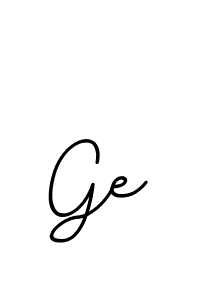 Make a beautiful signature design for name Ge. With this signature (BallpointsItalic-DORy9) style, you can create a handwritten signature for free. Ge signature style 11 images and pictures png