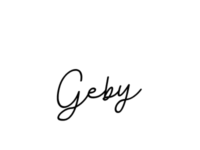 How to make Geby name signature. Use BallpointsItalic-DORy9 style for creating short signs online. This is the latest handwritten sign. Geby signature style 11 images and pictures png