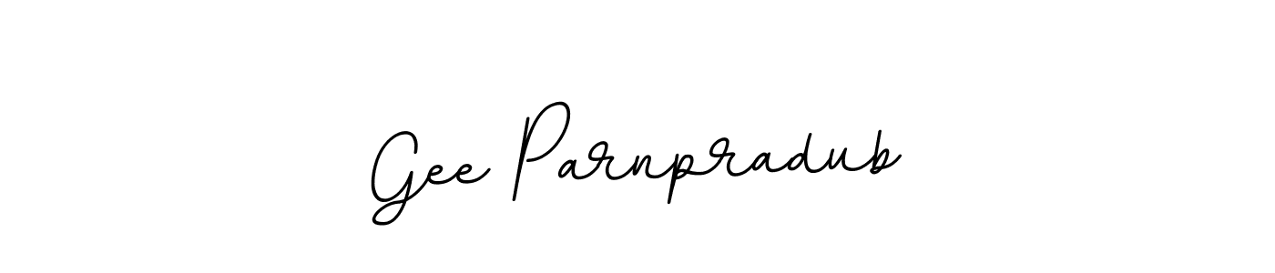Create a beautiful signature design for name Gee Parnpradub. With this signature (BallpointsItalic-DORy9) fonts, you can make a handwritten signature for free. Gee Parnpradub signature style 11 images and pictures png