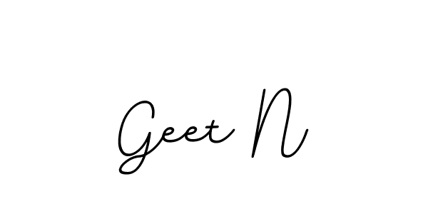 Use a signature maker to create a handwritten signature online. With this signature software, you can design (BallpointsItalic-DORy9) your own signature for name Geet N. Geet N signature style 11 images and pictures png