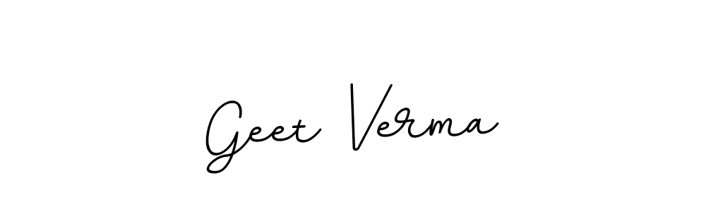 Design your own signature with our free online signature maker. With this signature software, you can create a handwritten (BallpointsItalic-DORy9) signature for name Geet Verma. Geet Verma signature style 11 images and pictures png