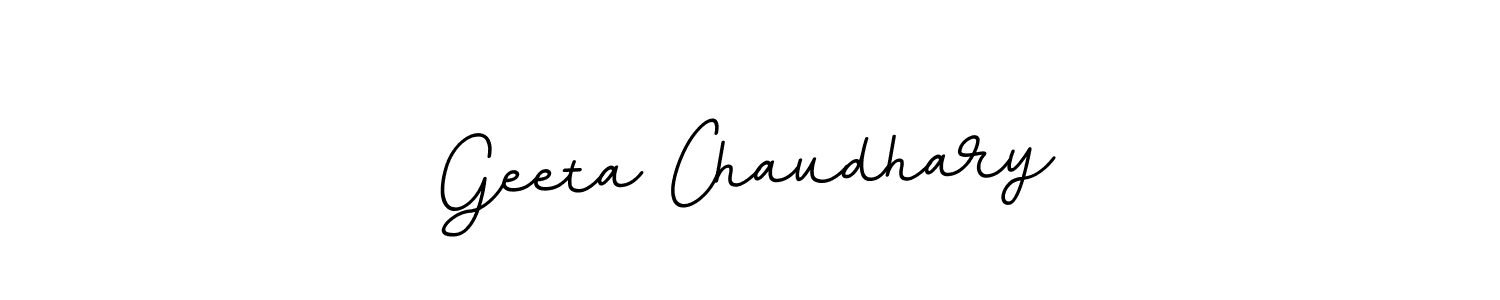 Create a beautiful signature design for name Geeta Chaudhary. With this signature (BallpointsItalic-DORy9) fonts, you can make a handwritten signature for free. Geeta Chaudhary signature style 11 images and pictures png