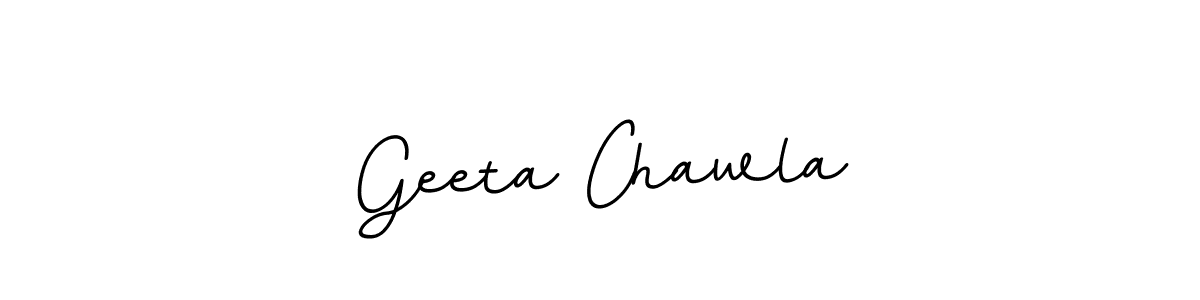 Create a beautiful signature design for name Geeta Chawla. With this signature (BallpointsItalic-DORy9) fonts, you can make a handwritten signature for free. Geeta Chawla signature style 11 images and pictures png