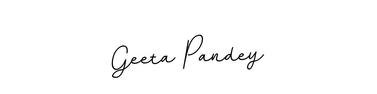 Design your own signature with our free online signature maker. With this signature software, you can create a handwritten (BallpointsItalic-DORy9) signature for name Geeta Pandey. Geeta Pandey signature style 11 images and pictures png