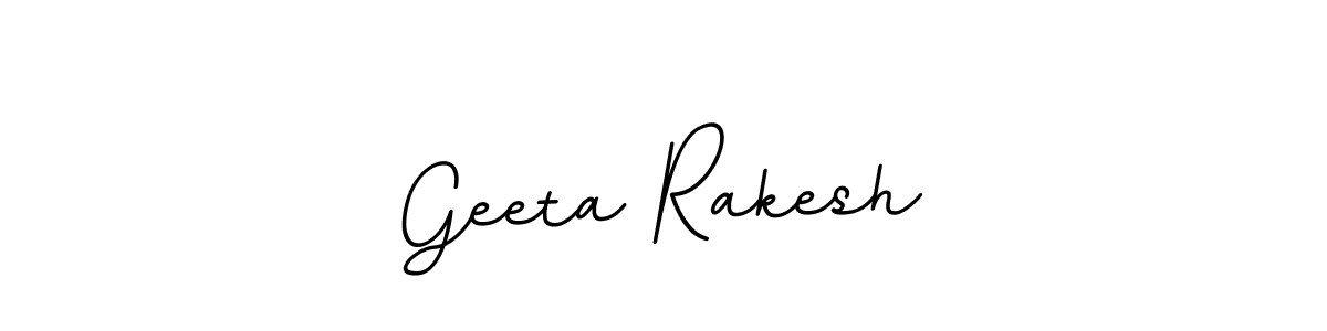 How to make Geeta Rakesh name signature. Use BallpointsItalic-DORy9 style for creating short signs online. This is the latest handwritten sign. Geeta Rakesh signature style 11 images and pictures png