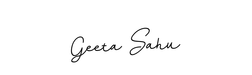 You should practise on your own different ways (BallpointsItalic-DORy9) to write your name (Geeta Sahu) in signature. don't let someone else do it for you. Geeta Sahu signature style 11 images and pictures png