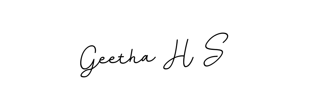 Use a signature maker to create a handwritten signature online. With this signature software, you can design (BallpointsItalic-DORy9) your own signature for name Geetha H S. Geetha H S signature style 11 images and pictures png