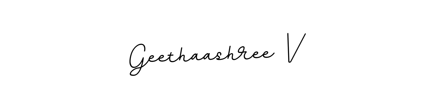 Also we have Geethaashree V name is the best signature style. Create professional handwritten signature collection using BallpointsItalic-DORy9 autograph style. Geethaashree V signature style 11 images and pictures png
