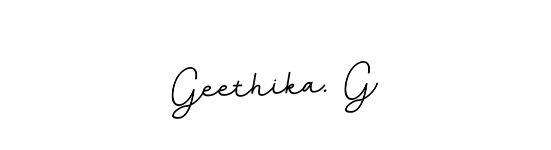 How to make Geethika. G name signature. Use BallpointsItalic-DORy9 style for creating short signs online. This is the latest handwritten sign. Geethika. G signature style 11 images and pictures png